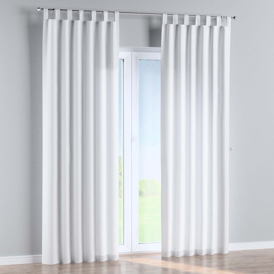 Zasłona na szelkach 1 szt. 130x245 biały z połyskiem