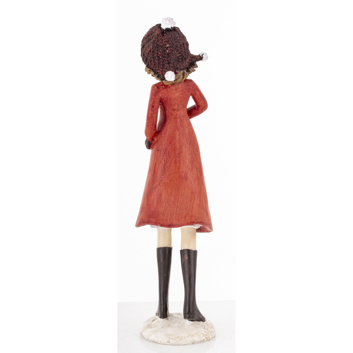 Figurka - Zimowa dziewczynka 20x7x7 cm TOSIA czerwona