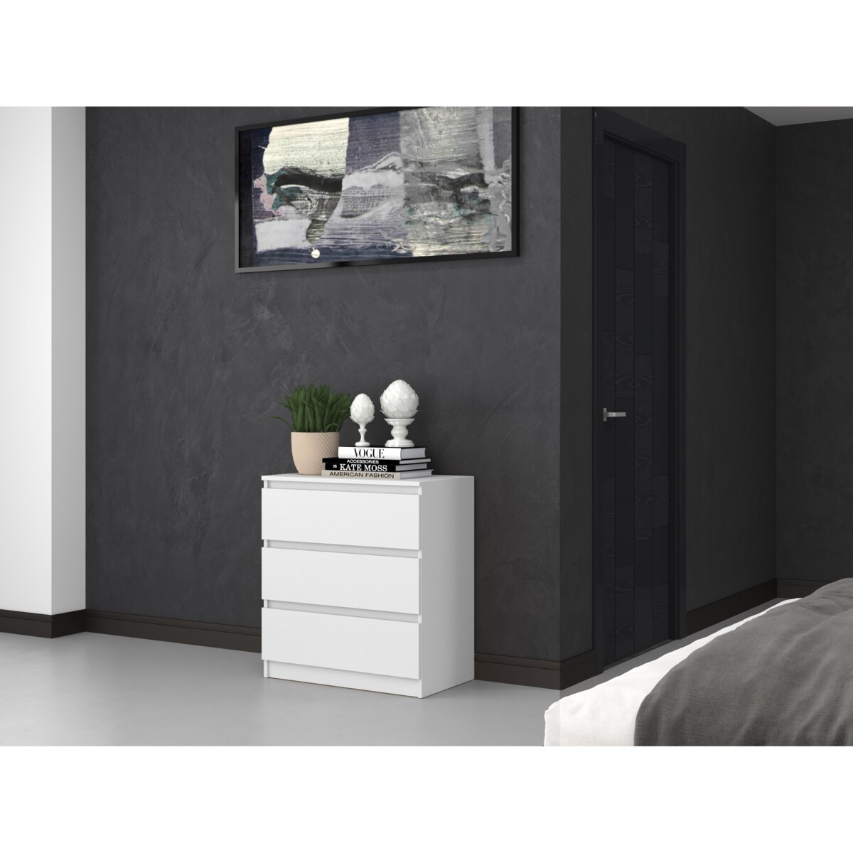 KOMODA SZAFKA 3 SZUFLADY M3 BIEL