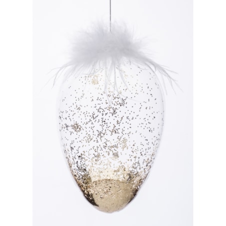 Dekoracja wielkanocna - jajko do stroików 15x10x10 cm PASKADAG - II duże złote