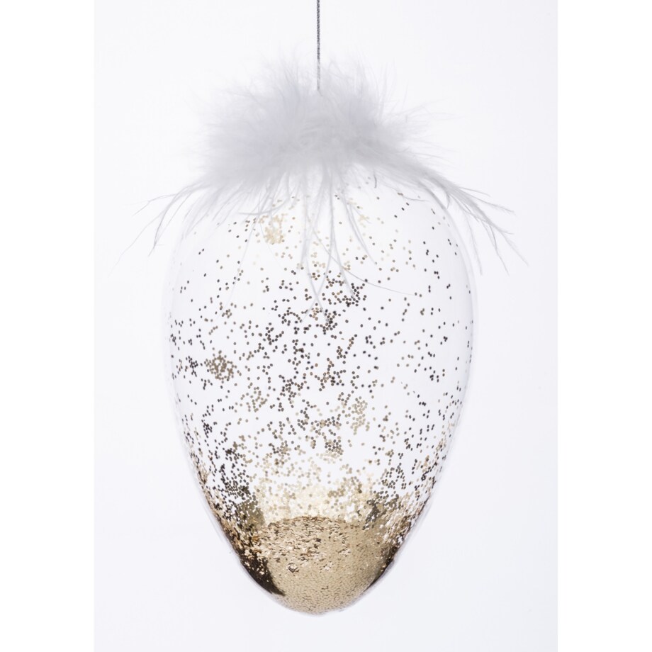 Dekoracja wielkanocna - jajko do stroików 15x10x10 cm PASKADAG - II duże złote