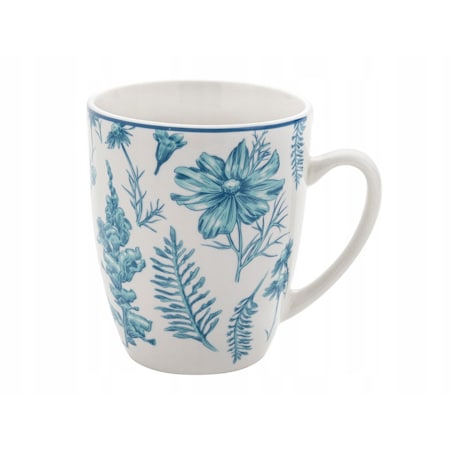 KUBEK KOMPLET 6szt NIEBIESKIE KWIATY zioła 350 ml na kawę PREZENT herbatę