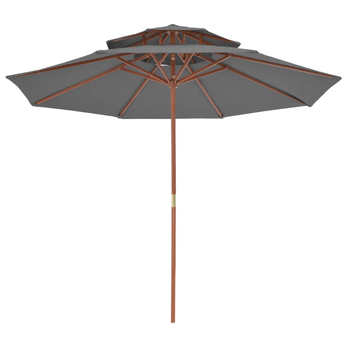 vidaXL Parasol ogrodowy z podwójnym daszkiem, 270 cm, antracytowy