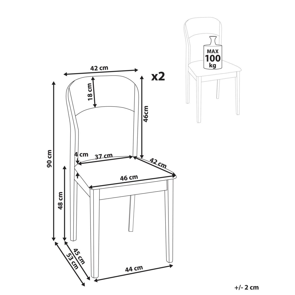 Krzesło do jadalni Jasne drewno ALVIN