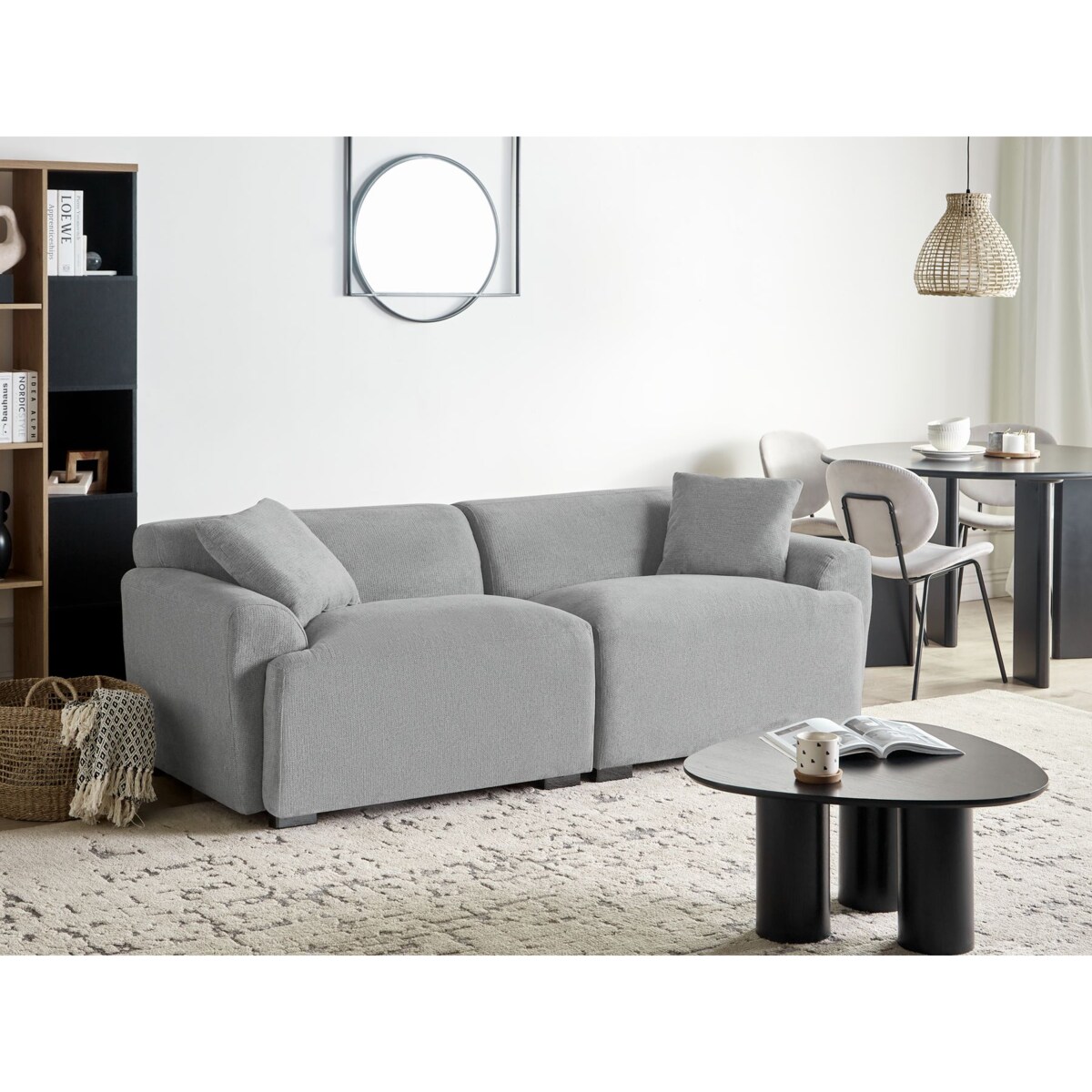Sofa 3-osobowa szara KORIO