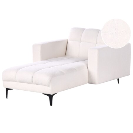 Szezlong boucle biały ALNES