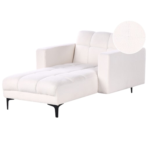 Szezlong boucle biały ALNES