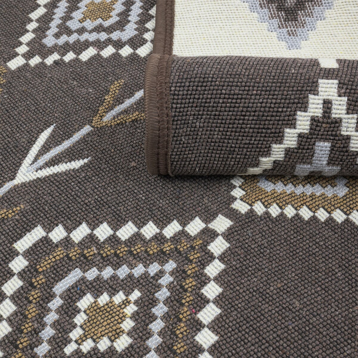 Dywan Kilim Nord 60x120 cm e-floor Aztecki brązowy