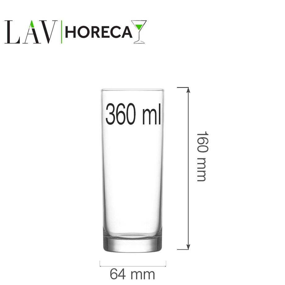 Szklanka wysoka Rotterdam 360 ml, LAV