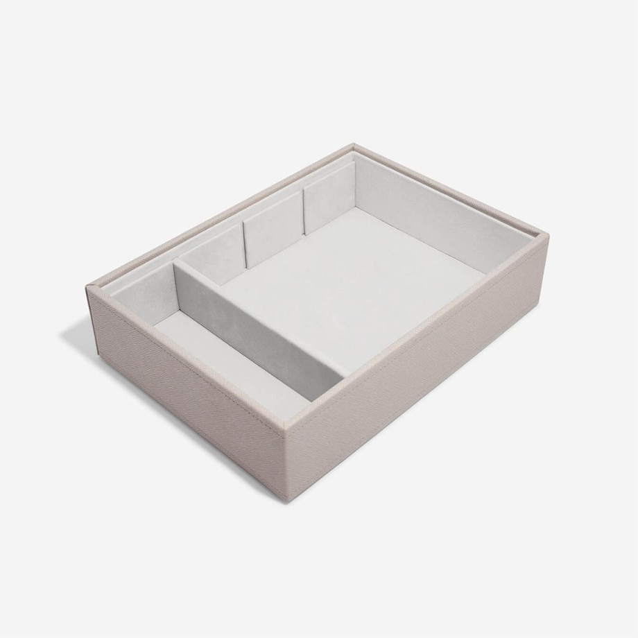 Pudełko na okulary Stackers Classic taupe 4 komorowe