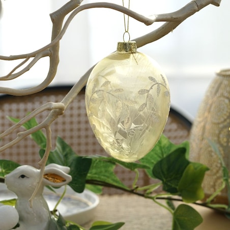 VILLA ITALIA Bombka jajko złote 11,5 cm