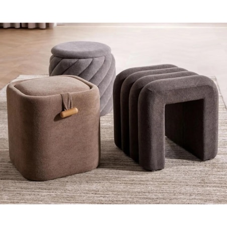 Pufa TICA ciemnobeżowa