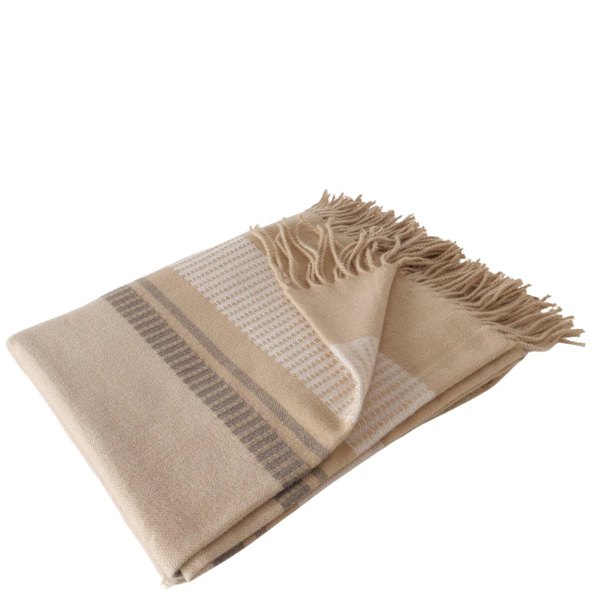 Koc z frędzlami HAZEL, 160 x 130 cm