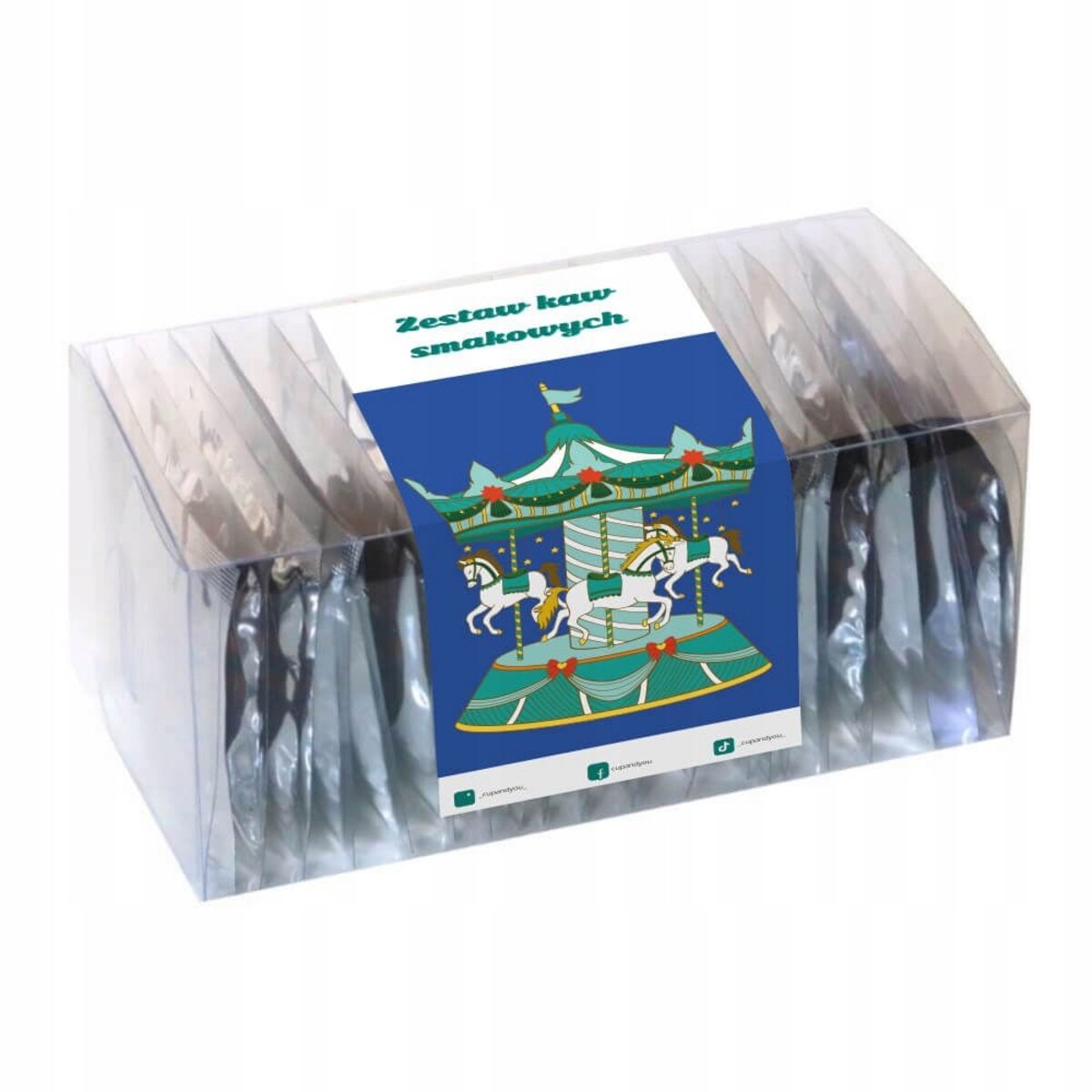 DUŻY ZESTAW PREZENTOWY GIFT BOX KOSZ KAWY SMAKOWE MIELONE W SASZETKACH KUBEK SKARPETY PREZENT UPOMINEK POD CHOINKĘ NA ŚWIĘTA GWIAZDKĘ MIKOŁAJA BOŻE NARODZENIE DLA KOBIETY FACETA MĘŻCZYZNY