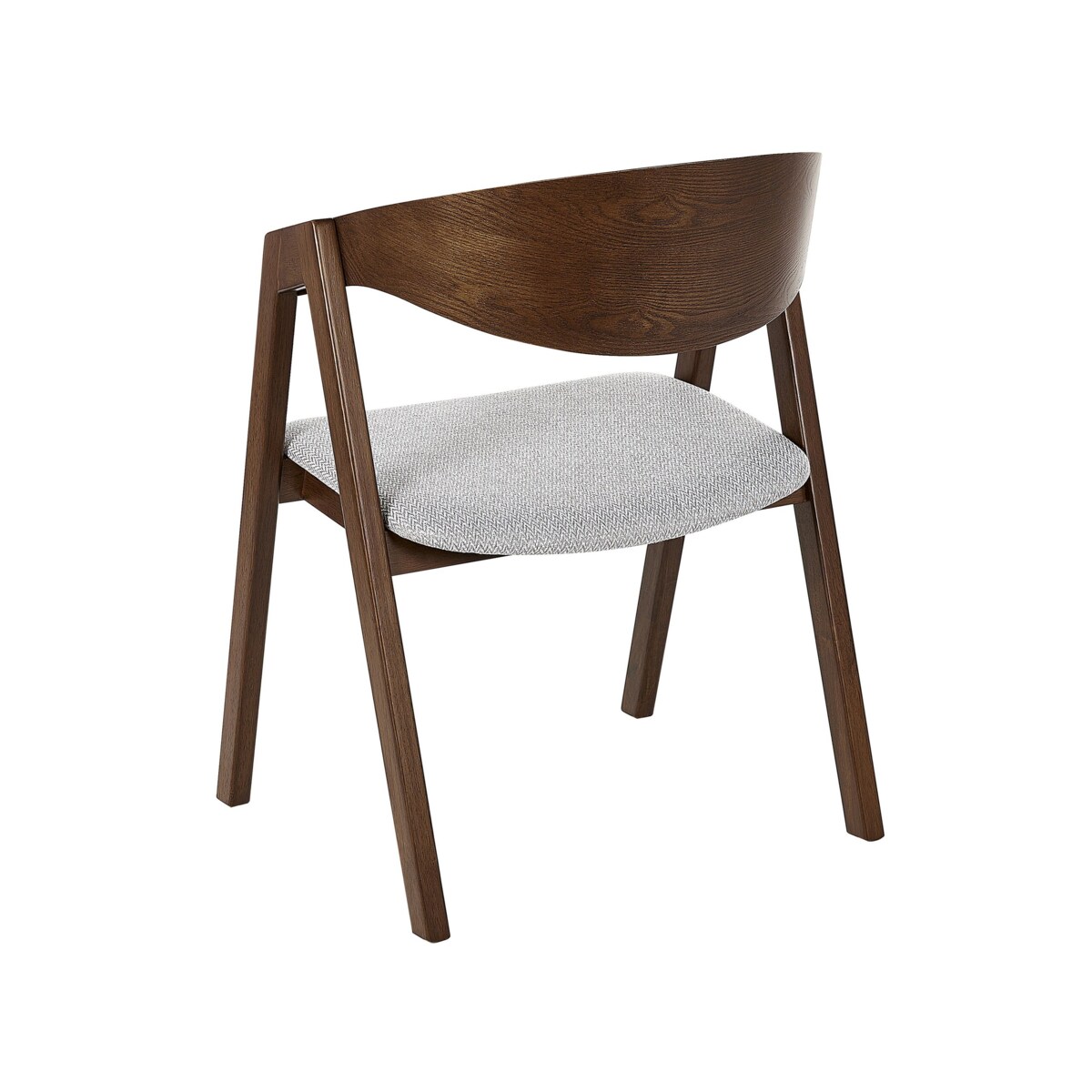 Zestaw 2 krzeseł do jadalni ciemne drewno z szarym YUBA