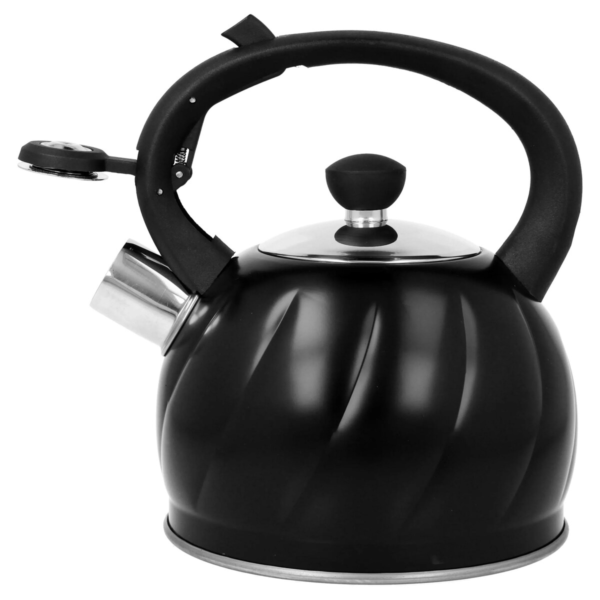 Czajnik na gaz stalowy z gwizdkiem 1.8L indukcja czarny BRUNBESTE BB-2386