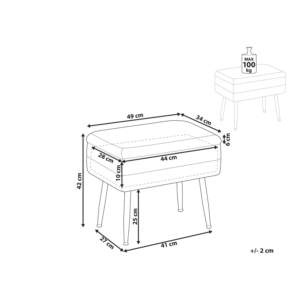 Welurowa ławka ze schowkiem fuksja ODESSA