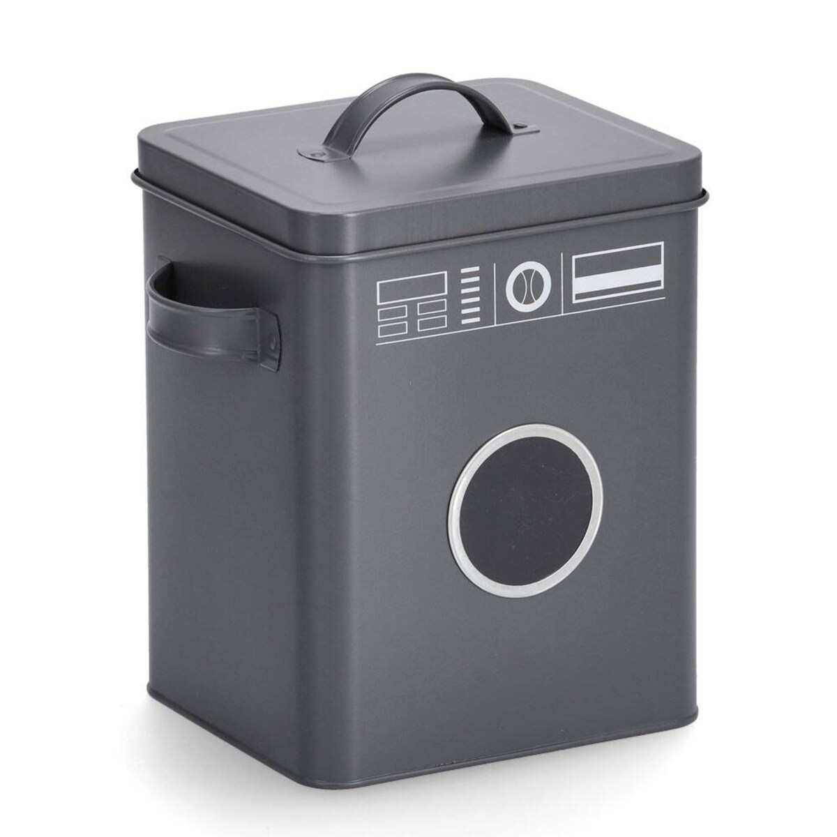 Puszka na proszek do prania z wzorem pralki, 18 x 15,5 x 23 cm