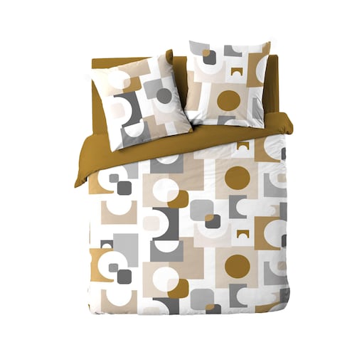 Zestaw pościeli z geometrycznym wzorem, GEOMELO, 240 x 220 cm