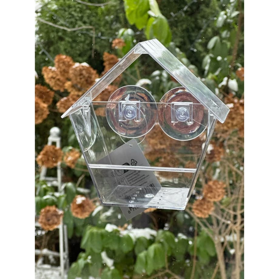 KARMNIK DLA PTAKÓW Przezroczysty transparentny na przyssawkach OKNO SZYBA