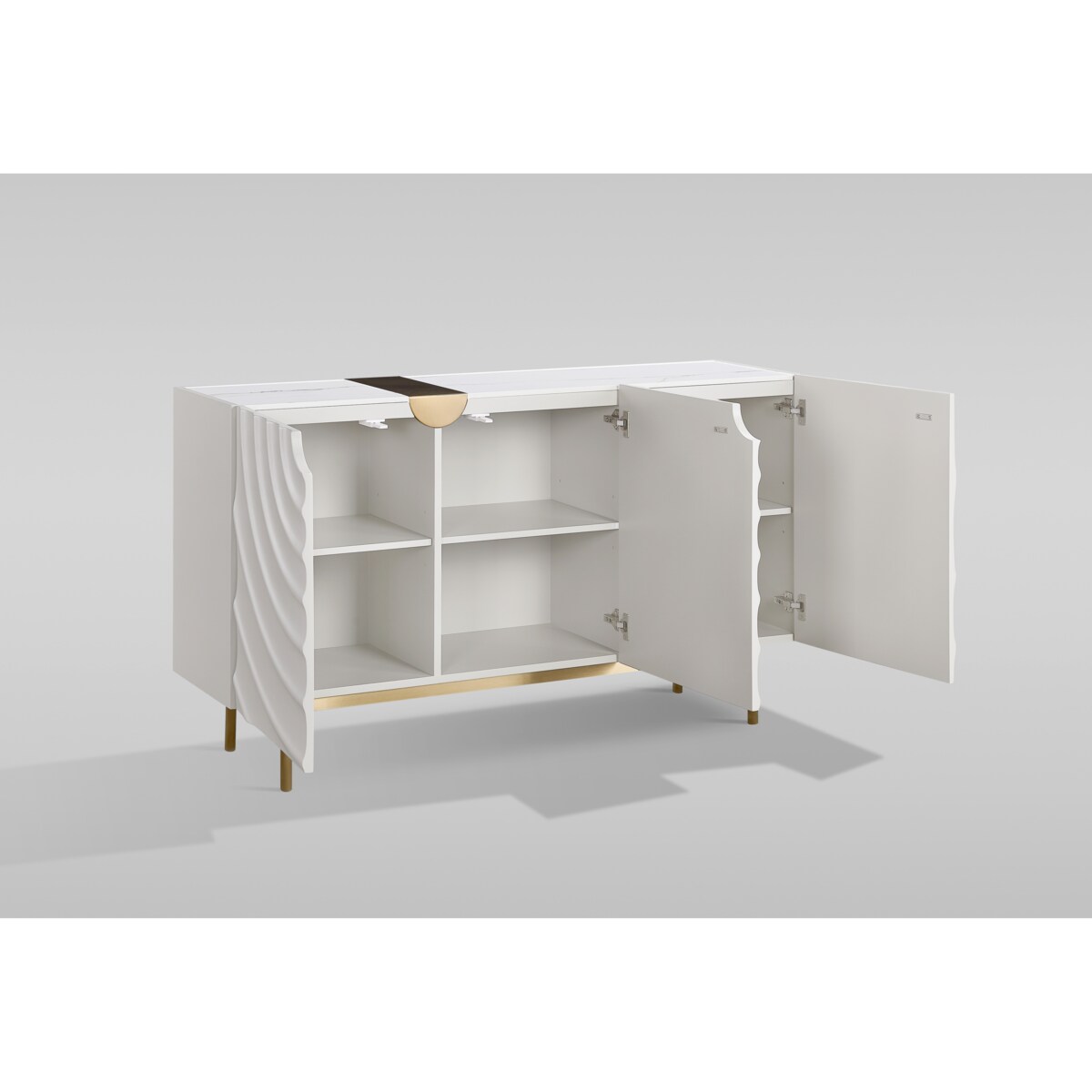 Komoda złota Primavera Glamour Premium 150x40x86