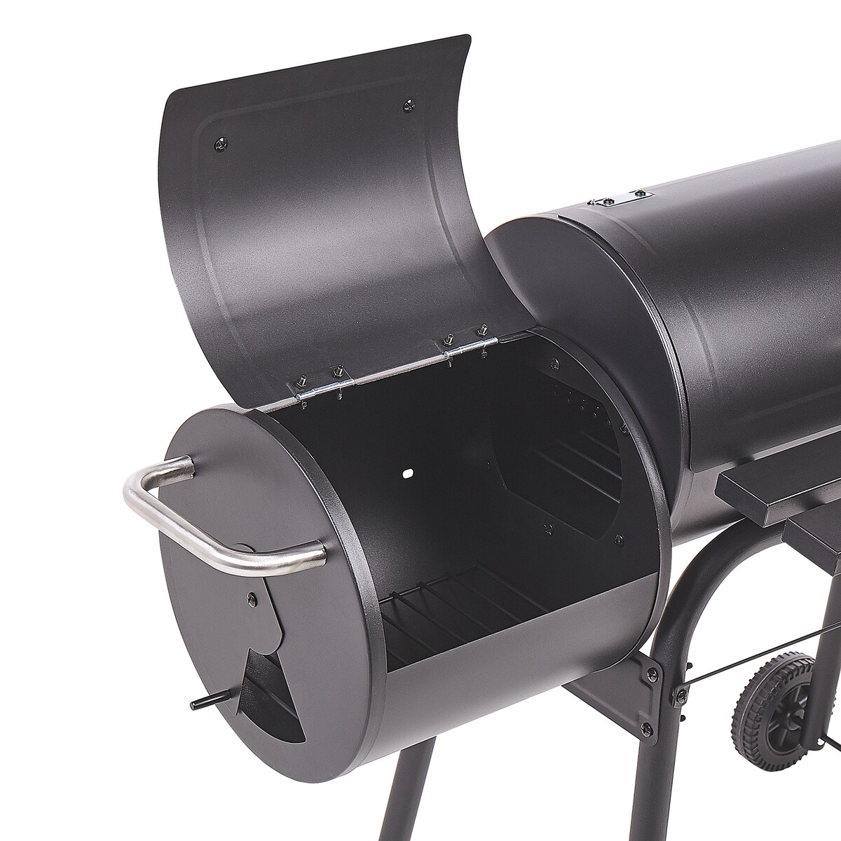 Grill węglowy KATLA Z wędzarnią Metal Czarny