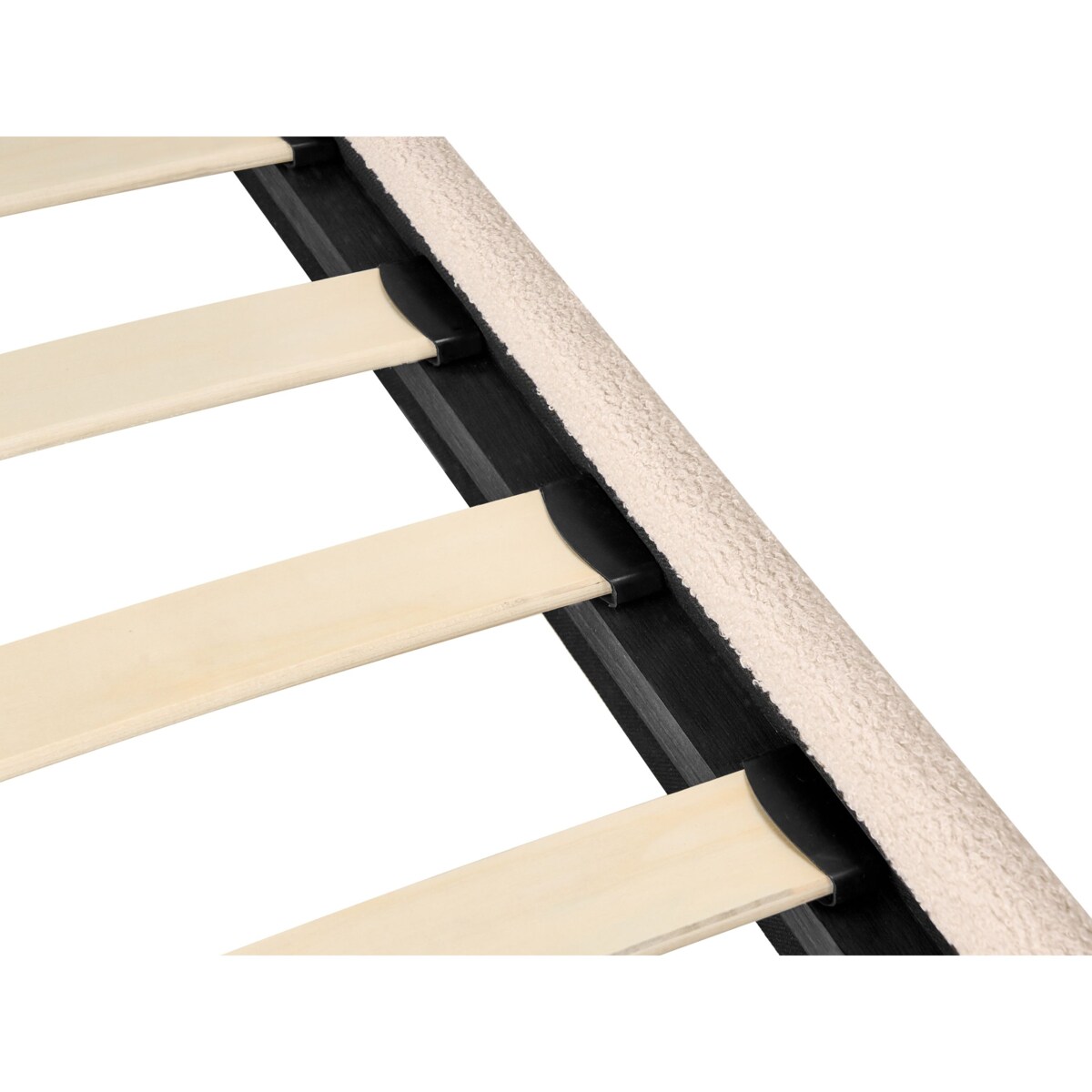 Łóżko Boucle FLAYAT 120 x 200 cm Jasnobeżowy