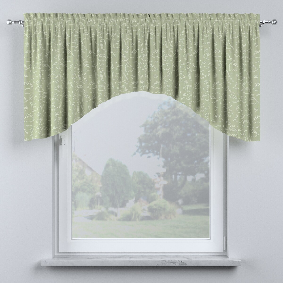 Lambrekin łuk 200x75 zielony