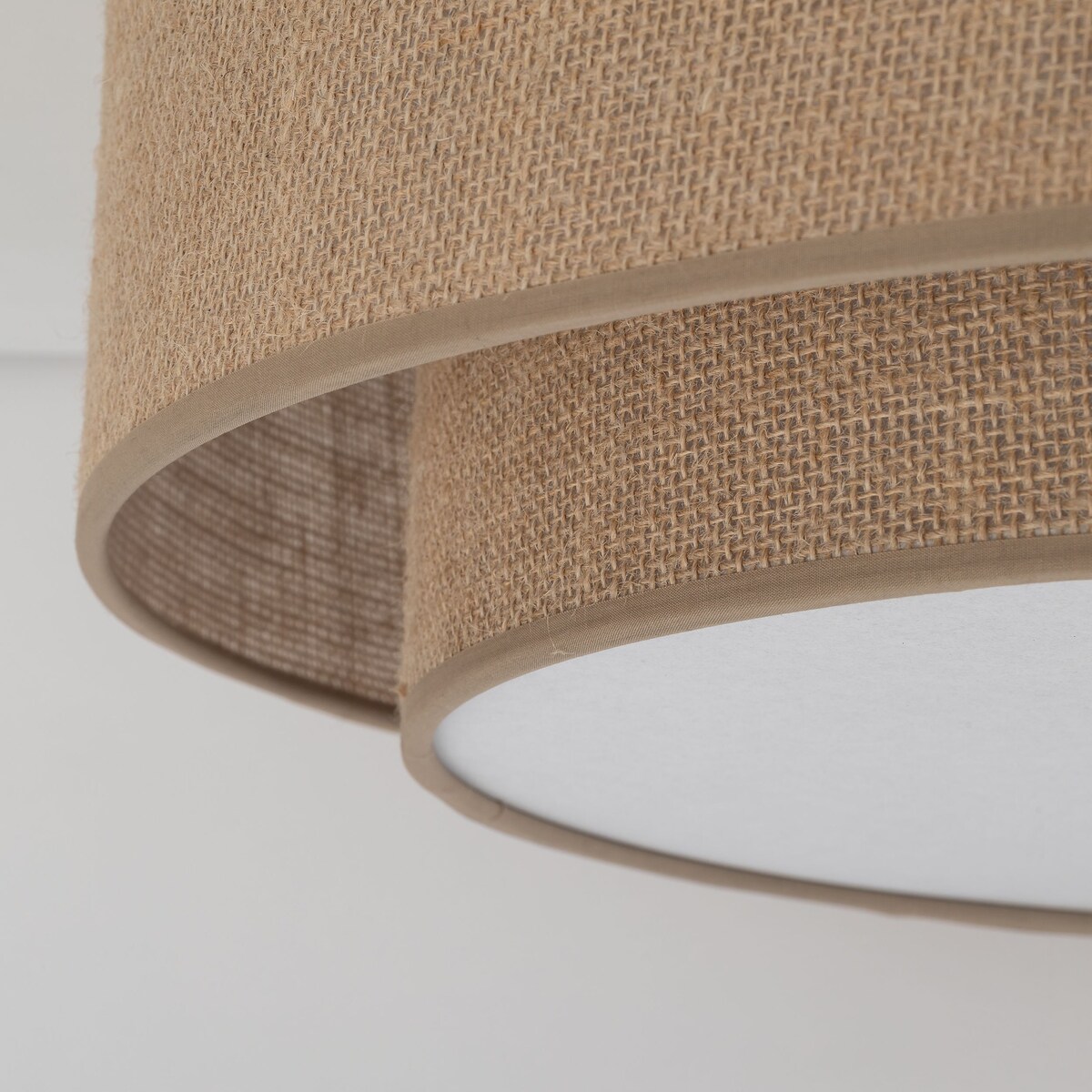 Lampa sufitowa TK Lighting CALISTO JUTA 4 biała/juta 4xE27 50x50 cm skandynawska do salonu i sypialni