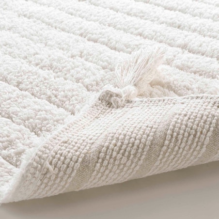 Dywanik łazienkowy MINATIS, 100% bawełny, z frędzlami, 50 x 80 cm