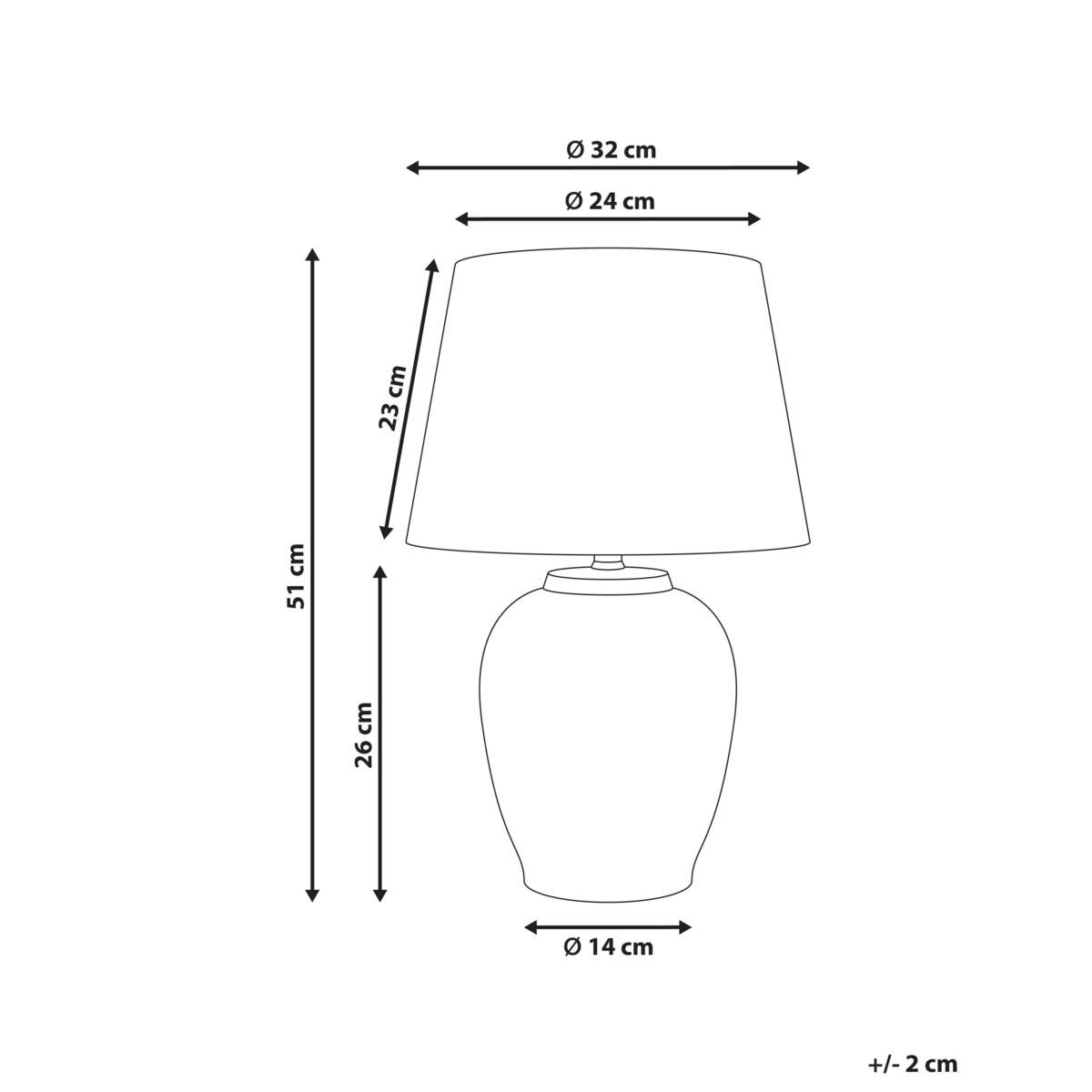 Lampa stołowa SUNJA Porcelana Biały