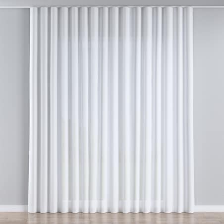 Firana na taśmie wave 300x245 prześwitujący biały