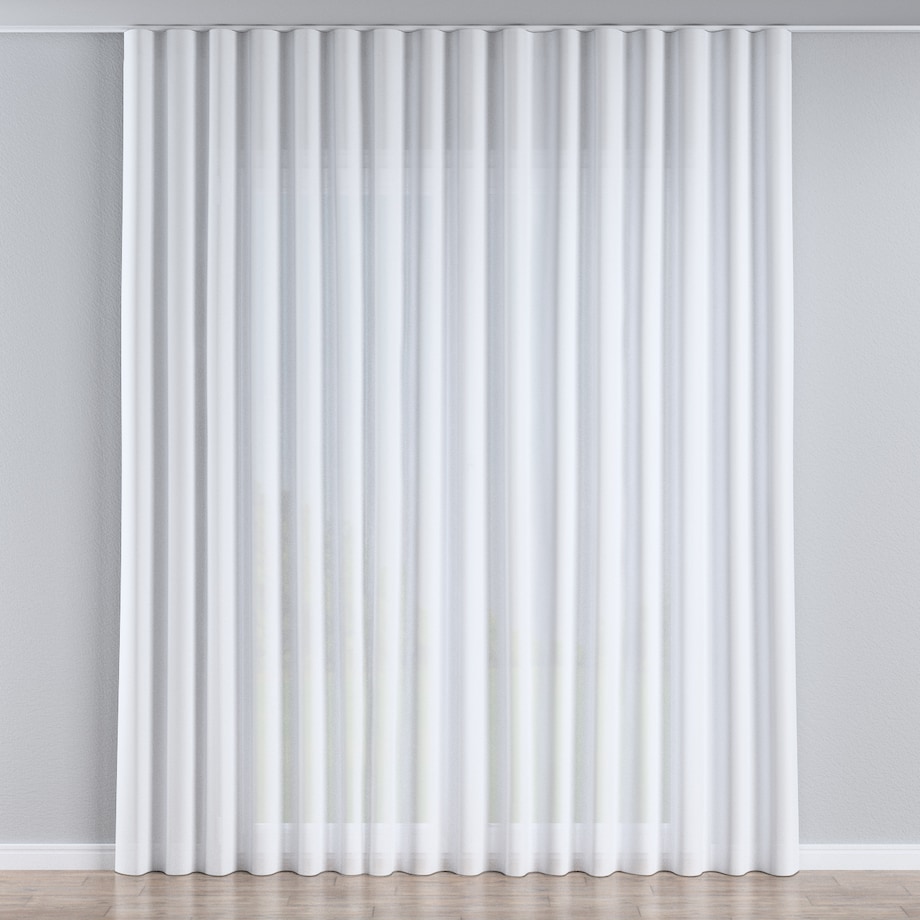 Firana na taśmie wave 300x245 prześwitujący biały