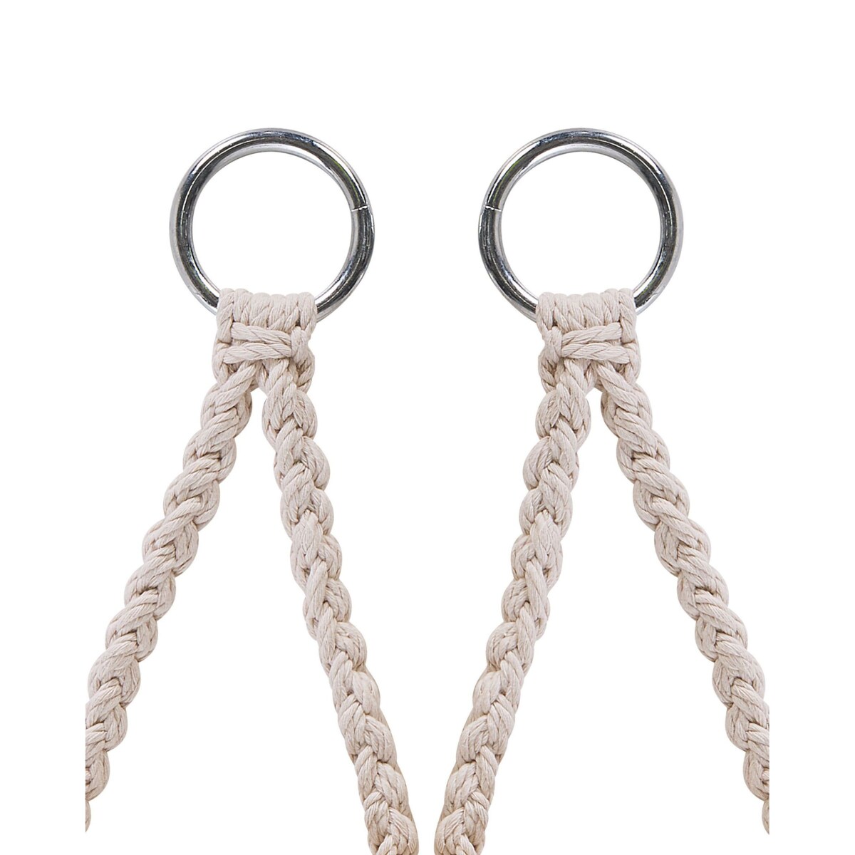 Fotel wiszący huśtawka makrama biały GABELLA