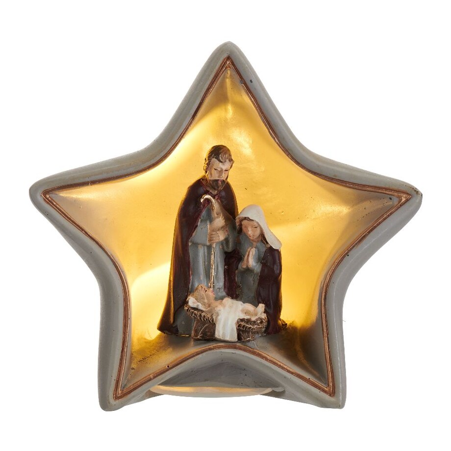 VILLA ITALIA Szopka bożonarodzeniowa LED Gwiazda 9,5 cm HOLY FAMILY