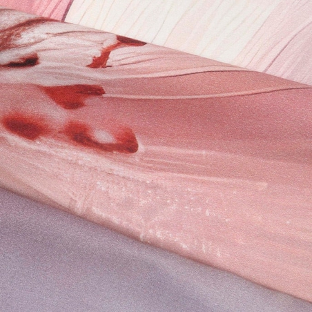 Poszewka satynowa 40x40 Rosabella pastelowe różowe kwiaty, Satynlove Premium