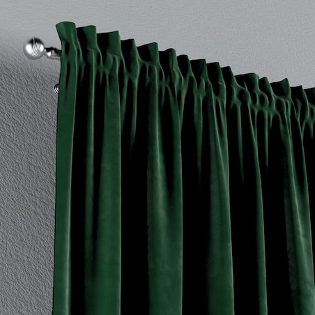 Zasłona na kanale z grzywką 1 szt. 130x260 butelkowa zieleń