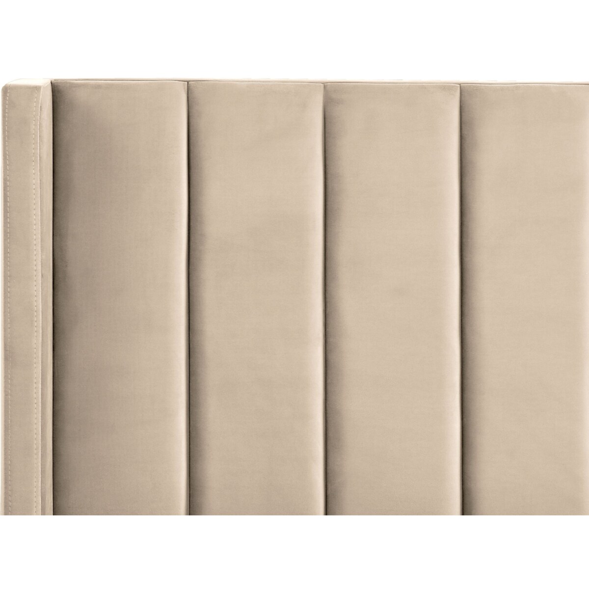 Łóżko welurowe 140 x 200 cm beżowe VILETTE