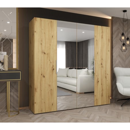 Szafa uchylna otwierana MARBELLA 2 200 wys. 202 cm Artisan + u. Czarny