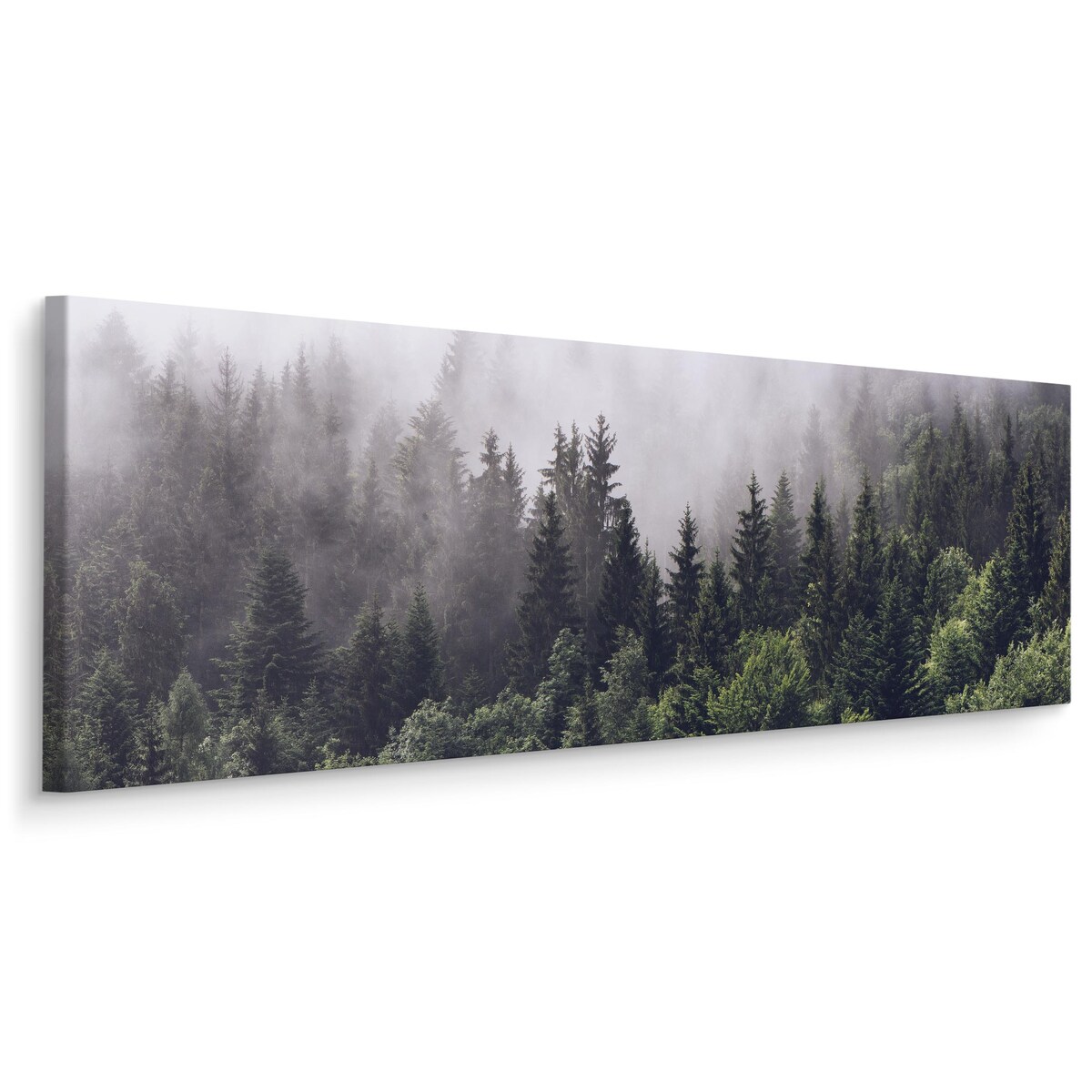 Obraz Panoramiczny Mglisty Las 145x45cm