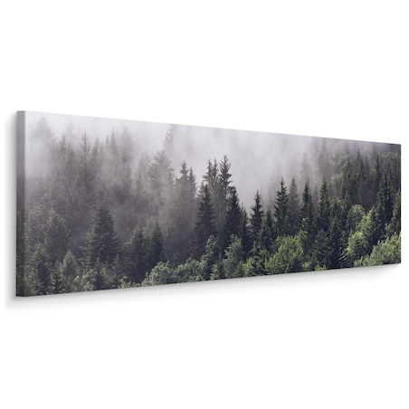 Obraz Panoramiczny Mglisty Las 145x45cm