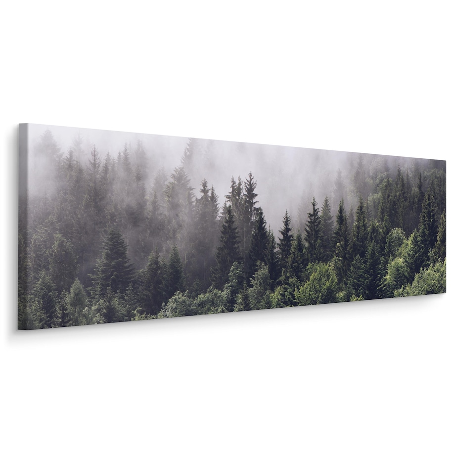 Obraz Panoramiczny Mglisty Las 145x45cm