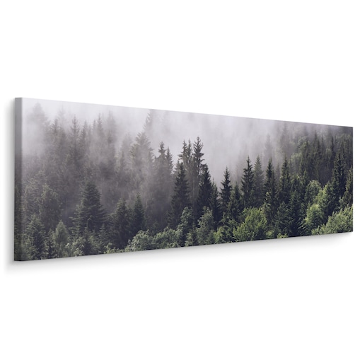 Obraz Panoramiczny Mglisty Las 145x45cm