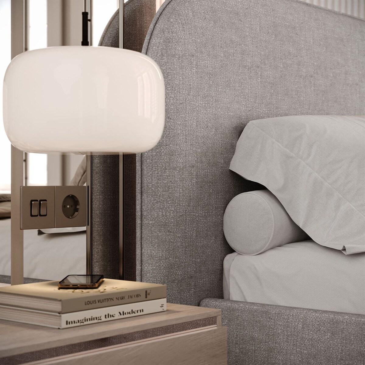 Łóżko tapicerowane OLIMPIA, pojemnik na pościel, s34, 120x200, Perfect Harmony 80