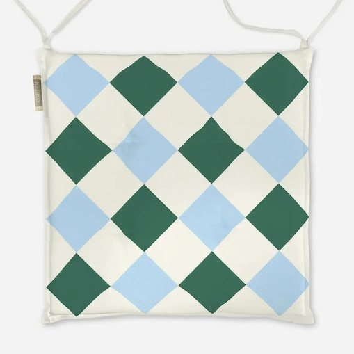 Poduszka świąteczna na krzesło - Retro świąteczna krata