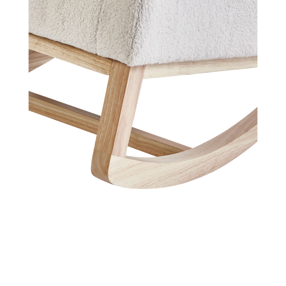 Fotel bujany ALSTA Boucle Złamana biel