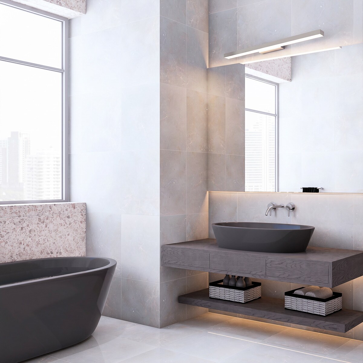 Kinkiet Light Prestige Aqua biały LED CCT 3000K/4000K/6000K (regulowana) 1 szt.