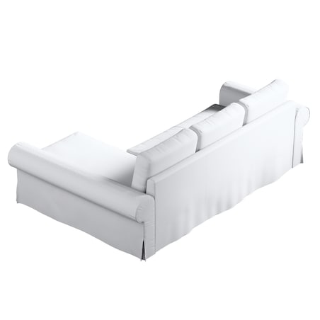 Pokrowiec na sofę Backabro rozkładaną z leżanką, biała bukla, 248 x 88/150 x 71 cm, Boucle Teddy