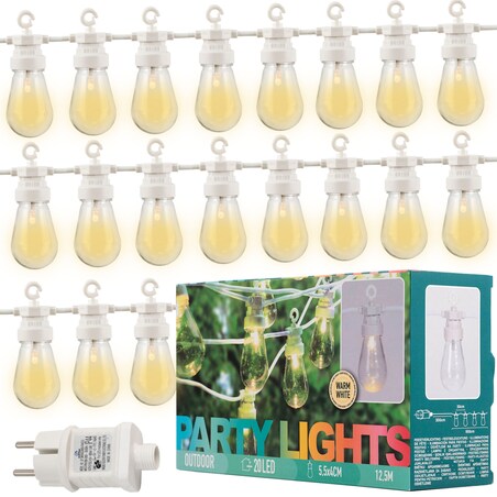 Girlanda Ogrodowa Lampki Ogrodowe Łańcuch Świetlny 20 Led 12,5 M