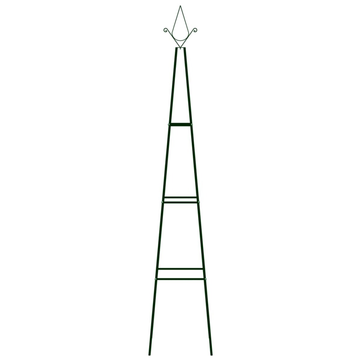 vidaXL Stojaki na pnącza, 2 szt., ciemnozielone, 35x35x195 cm, żelazne